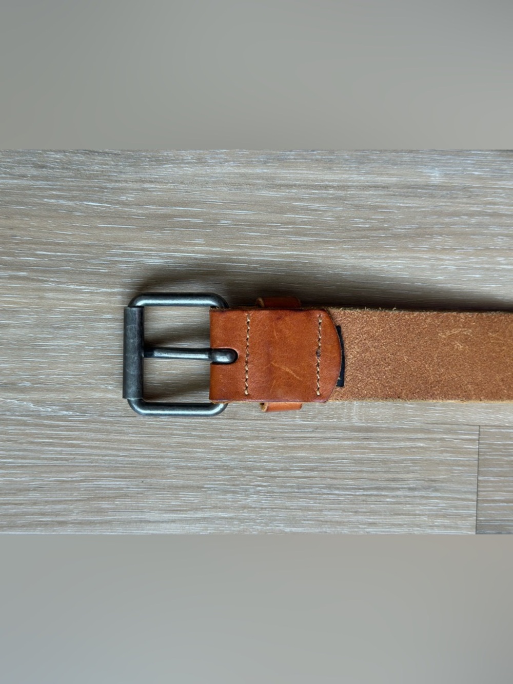 Massimo Dutti Brown Leather Belt with Silver Buckle - Picture 7 of 9